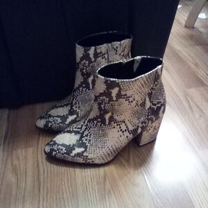 Torrid snake print booties